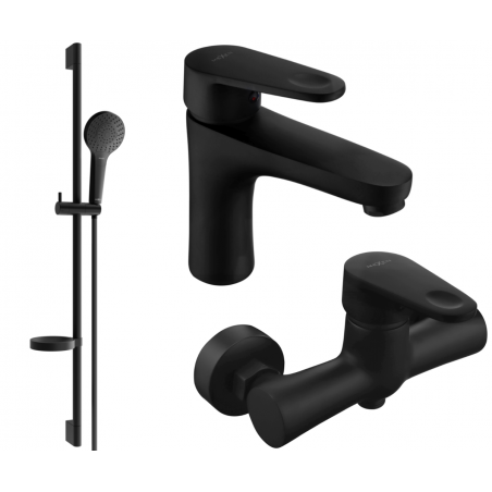 Mexen Kama DS05 Duschset, Schwarz - 72504DS05-70