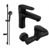 Mexen Kama DS05 Duschset, Schwarz - 72504DS05-70