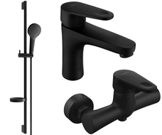Mexen Kama DS05 Duschset, Schwarz - 72504DS05-70