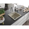 Mexen Vito Granitspüle 1-Becken mit Küchenarmatur Aster, beige - 6503-69-73450-07-B