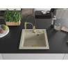 Mexen Vito Granitspüle 1-beckig mit Küchenarmatur Aster, beige - 6503-69-73450-57-G