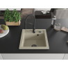 Mexen Vito Granitspüle 1-Kammer mit Küchenarmatur Aster, Beige - 6503-69-73450-70-B