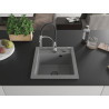 Mexen Vito Granitspüle 1-Becken mit Küchenarmatur Aster, grau - 6503-71-73450-07-B