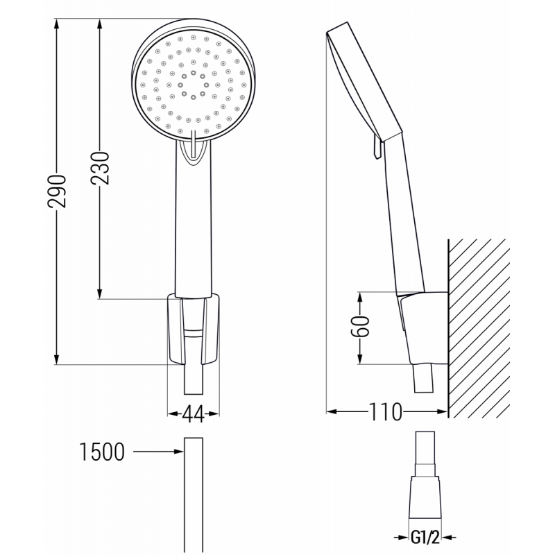 Mexen Kama R75 Wannenset, Chrom - 72503R75-00