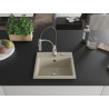 Mexen Milo Granitspüle 1-Becken mit Küchenarmatur Aster, beige - 6505-69-73450-07