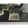 Mexen Milo Granitspüle 1-becken mit Küchenarmatur Aster, beige - 6505-69-73450-57-G