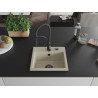 Mexen Milo Granitspüle 1-Becken mit Küchenarmatur Aster, Beige - 6505-69-73450-70-B