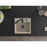 Mexen Milo Granitspüle 1-Becken mit Küchenarmatur Aster, Beige - 6505-69-73450-70-B