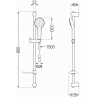 Mexen Kama DF05 Badewannenset, Chrom - 72513DF05-00
