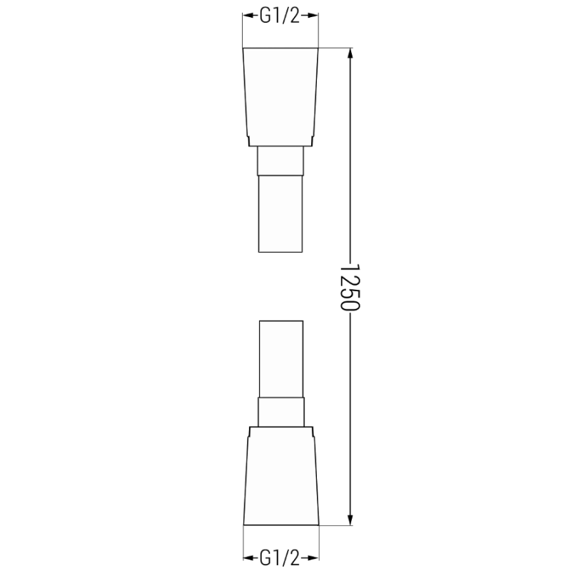 Mexen Duschschlauch 125 cm, gold - 79425-50