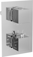 Mexen Cube thermostatische Bade- und Duscharmatur mit 2 Ausgängen, Chrom - 77502-00