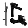Mexen Kama DS05 Badewannen-Set, schwarz - 72513DS05-70