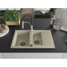 Mexen Gaspar Granitspüle 1,5-beckig mit Abtropffläche und Küchenarmatur Aster, beige - 6507-69-73450-07-B