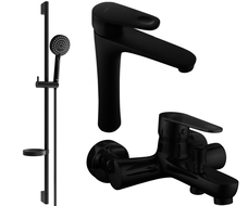 Mexen Kama DS75 Badewannen-Set, schwarz - 72513DS75-70
