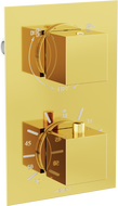 Mexen Cube thermostatische Wannen- und Duscharmatur 2-Wege, gold - 77502-50