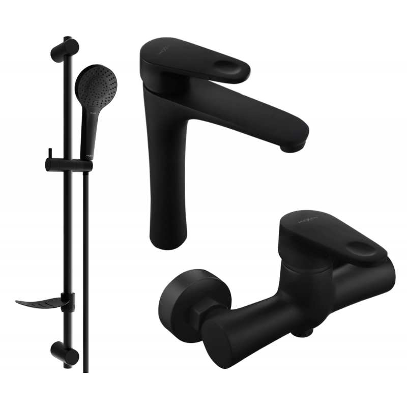 Mexen Kama DF05 Duschset, schwarz - 72514DF05-70