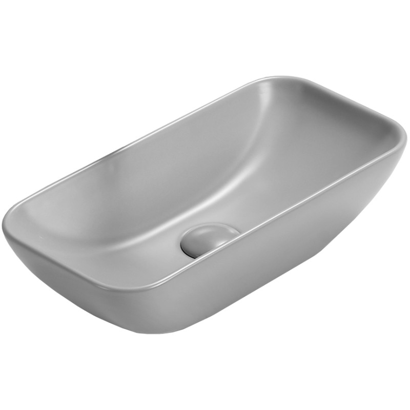 Mexen Klara Aufsatzwaschbecken 46 x 23 cm, hellgrau matt - 21564661