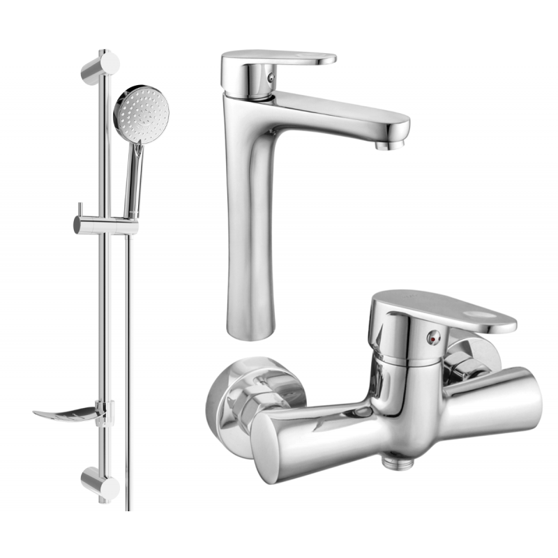 Mexen Kama DF75 Duschset, Chrom - 72514DF75-00