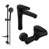 Mexen Kama DF75 Duschset, schwarz - 72514DF75-70