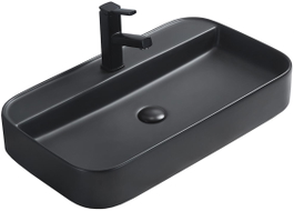 Mexen Sofia Aufsatzwaschbecken 70 x 40 cm, schwarz matt - 22157085