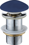 Mexen Klick-Klack Abflussstopfen rund, marineblau keramisch matt - 79910-42