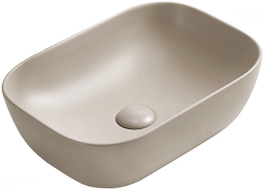 Mexen Rita Aufsatzwaschbecken 45 x 32 cm, beige matt - 21084566
