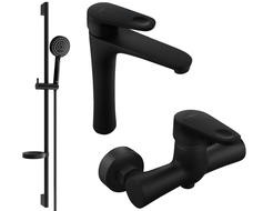 Mexen Kama DS75 Duschset, schwarz - 72514DS75-70