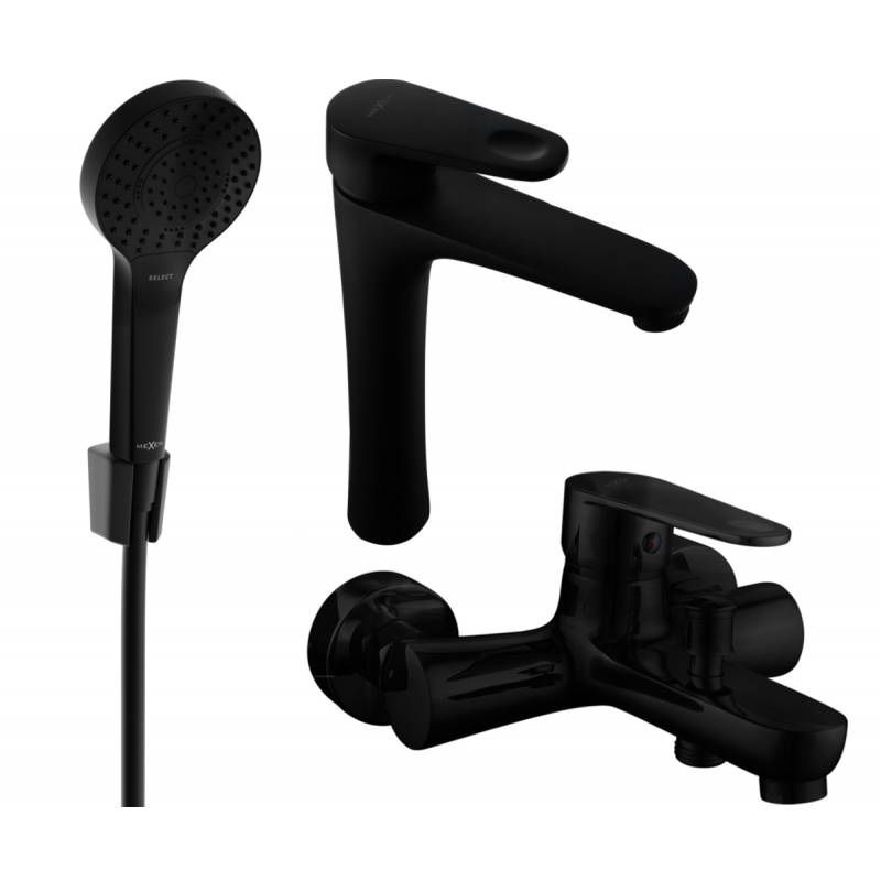 Mexen Kama R05 Badezimmerset, schwarz - 72513R05-70