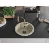 Mexen Diego Granitspüle 1-Becken mit Küchenarmatur Aster, beige - 6512-69-73450-57-B