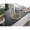 Mexen Diego Granitspüle 1-Becken mit Küchenarmatur Aster, beige - 6512-69-73450-57-B