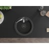 Mexen Diego 1-Kammer Granitspüle mit Küchenarmatur Aster, schwarz gesprenkelt - 6512-76-73450-07-B