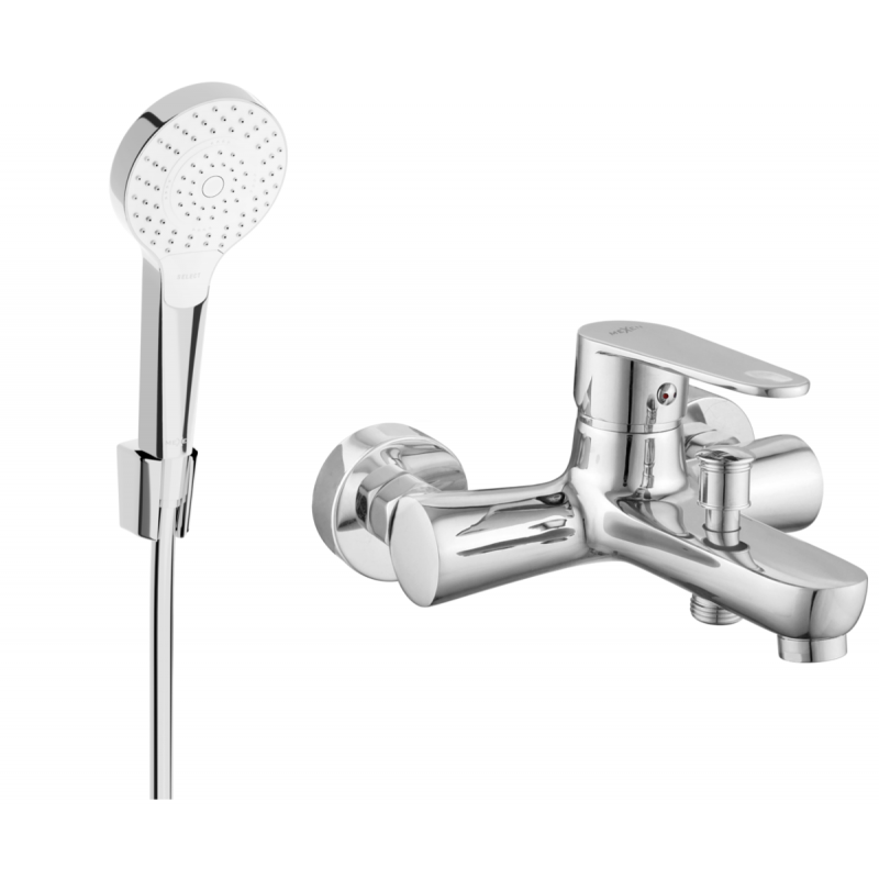 Mexen Kama R05 Badewannenarmatur mit Duschset, Chrom - 7253R05-00