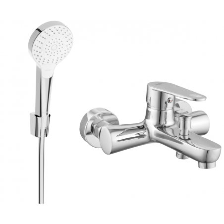 Mexen Kama R05 Badewannenarmatur mit Duschset, Chrom - 7253R05-00