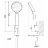 Mexen Kama R75 Wannenbatterie mit Duschset, Chrom - 7253R75-00