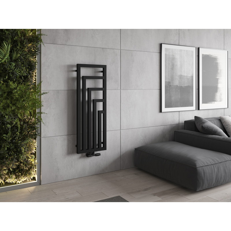 Mexen Alaska Design-Heizkörper 1216 x 440 mm, 542 W, schwarz - W205-1216-440-00-70