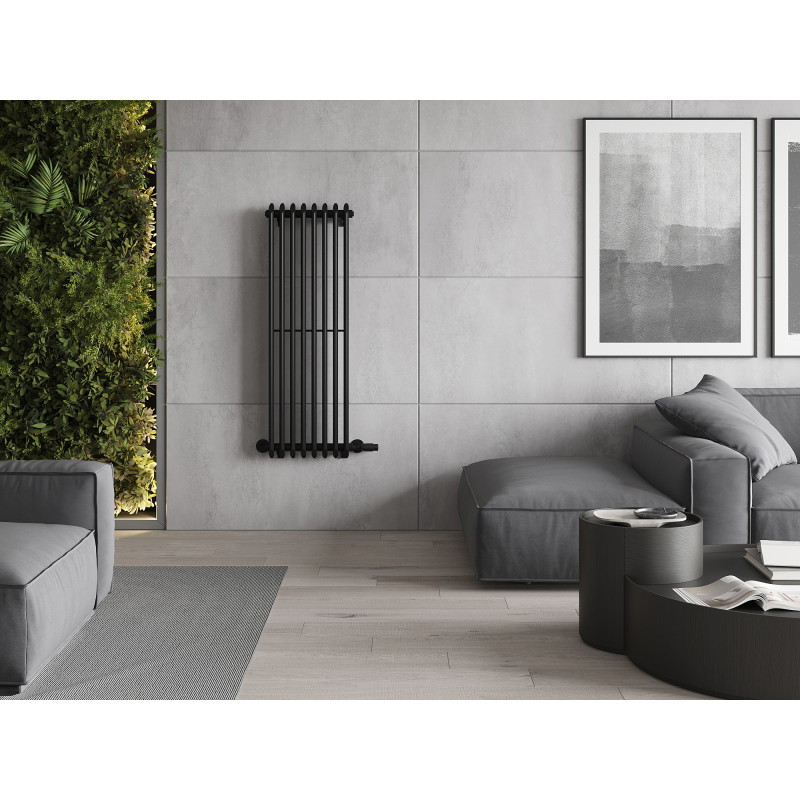 Mexen Atlanta Dekorativer Heizkörper 1200 x 405 mm, 646 W, schwarz - W211-1200-405-00-70