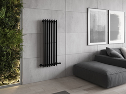 Mexen Atlanta Design-Heizkörper 1200 x 405 mm, 646 W, Schwarz - W211-1200-405-00-70