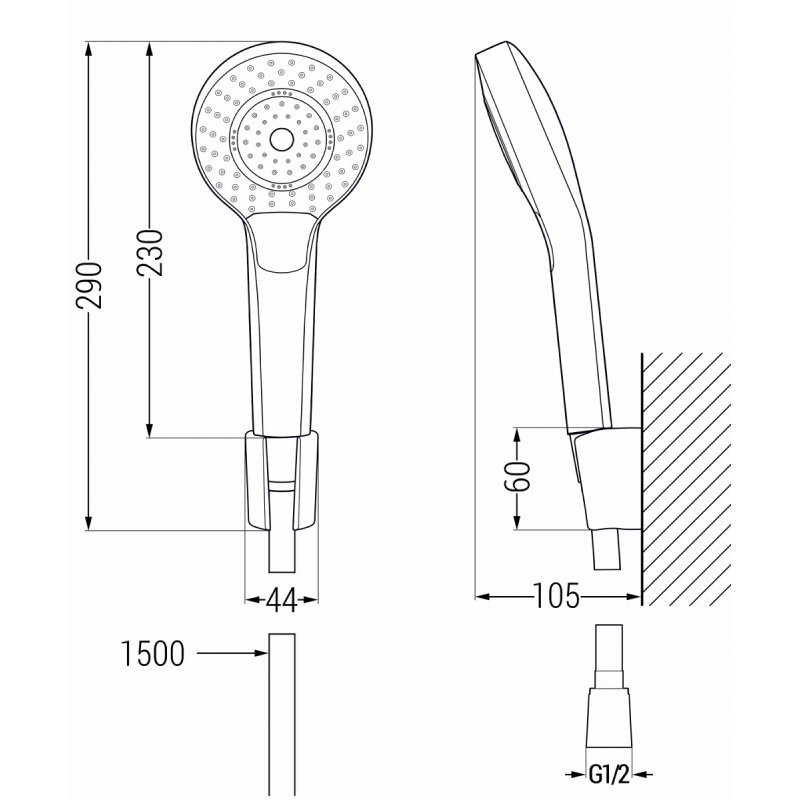 Mexen Pecos R05 Badewannen-Set, Chrom - 72703R05-00