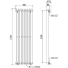 Mexen Atlanta dekorativer Heizkörper 1500 x 460 mm, 894 W, schwarz - W211-1500-460-00-70