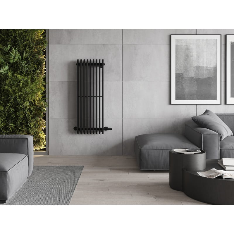 Mexen Aurora dekorativer Heizkörper 1200 x 450 mm, 917 W, schwarz - W212-1200-450-00-70