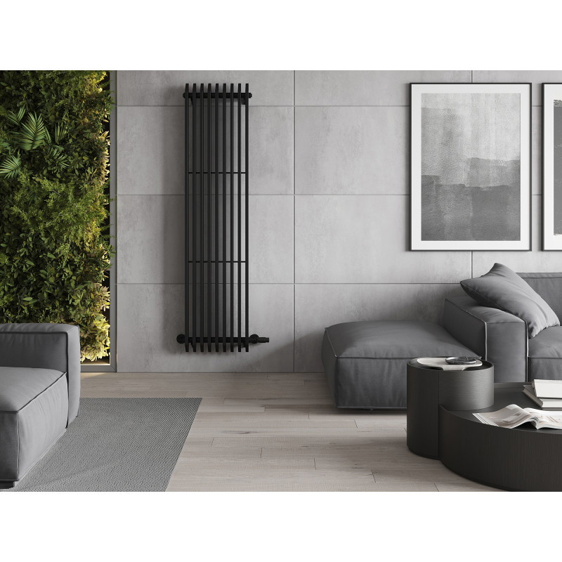 Mexen Aurora Dekorativer Heizkörper 1800 x 450 mm, 1347 W, schwarz - W212-1800-450-00-70