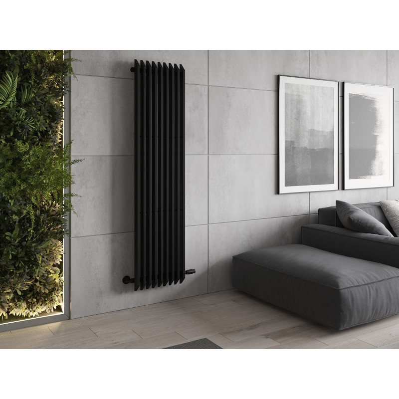 Mexen Aurora Dekorativer Heizkörper 1800 x 450 mm, 1347 W, schwarz - W212-1800-450-00-70