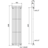 Mexen Aurora Dekorativer Heizkörper 1800 x 450 mm, 1347 W, schwarz - W212-1800-450-00-70