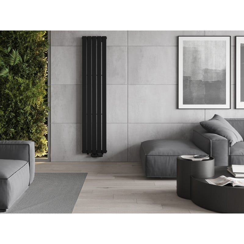 Mexen Boston Dekorativer Heizkörper 1800 x 376 mm, 740 W, schwarz - W213-1800-376-01-70