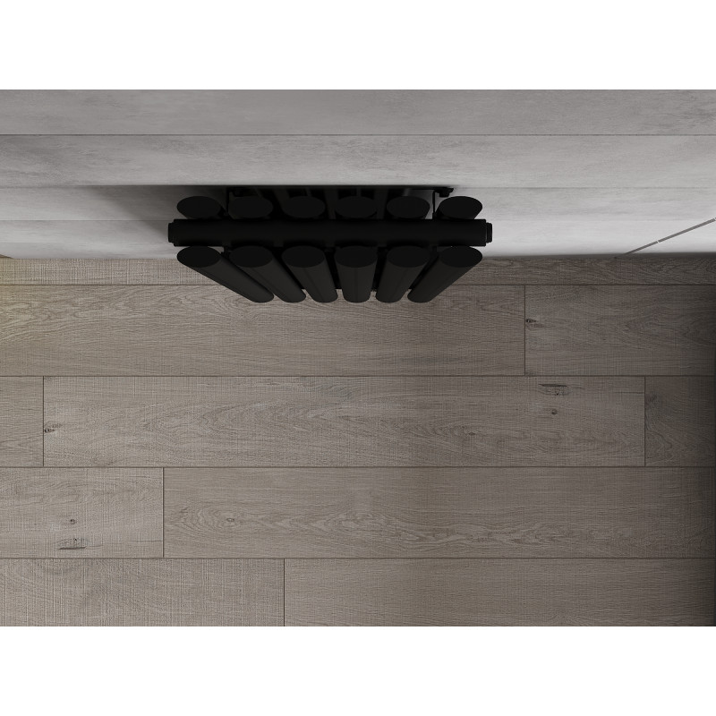 Mexen Dallas dekorativer Heizkörper 1600 x 360 mm, 1039 W, schwarz - W214-1600-360-00-70