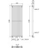 Mexen Kansas Dekorativer Heizkörper 1200 x 420 mm, 842 W, schwarz - W204-1200-420-00-70