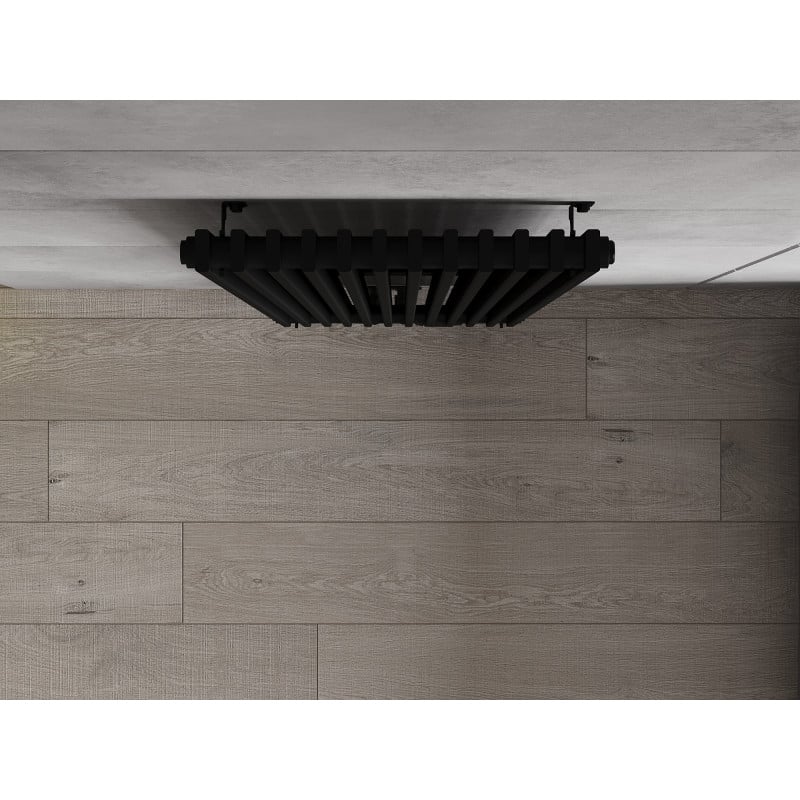 Mexen Kansas dekorativer Heizkörper 1800 x 420 mm, 1242 W, schwarz - W204-1800-420-00-70