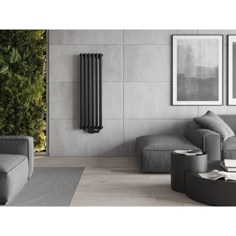 Mexen Nevada dekorativer Heizkörper 1200 x 360 mm, 483 W, schwarz - W201-1200-360-00-70