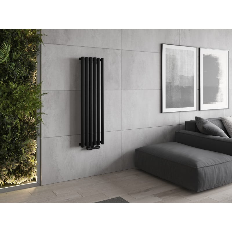 Mexen Nevada dekorativer Heizkörper 1200 x 360 mm, 483 W, schwarz - W201-1200-360-00-70