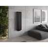 Mexen Nevada dekorativer Heizkörper 1200 x 360 mm, 483 W, schwarz - W201-1200-360-00-70